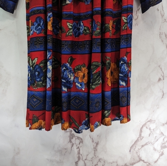 Vintage Roper Skirt Set Womens Large Button Midi Maxi Prairie Floral Western - Picture 7 of 16